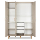 Klups Laura - Háromajtós szekrény - Pezsgő és bükk