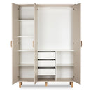 Klups Laura - Háromajtós szekrény - Pezsgő és bükk