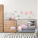 Klups Paulina - Komód - Grafit/Tölgy