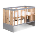 Klups Paulina - Leesésgátlós és ágyneműtartós kiságy - Grafit/Tölgy