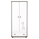 Klups Safari zsiráf - Kétajtós szekrény - Fehér és dió