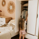 Klups Sofie - Háromajtós szekrény - Bükk és fehér