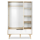 Klups Sofie - Háromajtós szekrény - Bükk és fehér