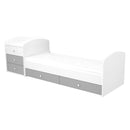 timba erik 5 fiokos maxi kombi kisagy feher ezust butor