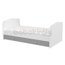 Timba Erik - Átalakítható Kiságy Ágyneműtartóval (ezüst-fehér)