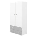 timba erik ketajtos ketfiokos szekreny feher ezust butor