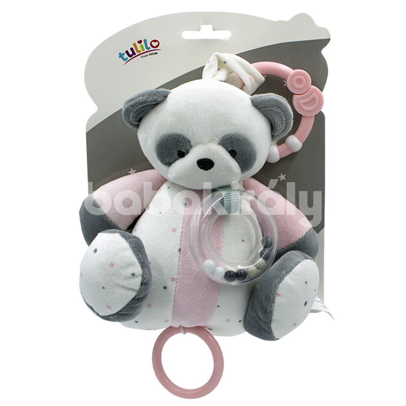 Tulilo felhúzható zenélő játék - Panda - Rózsaszín